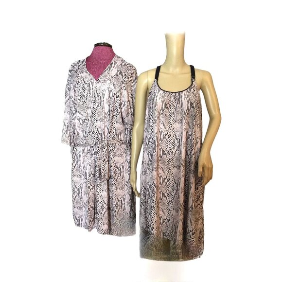 Secret Treasures 2-Piece Snakeskin Print Nightgown & Robe Set - Picture 6 of 11